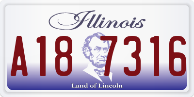 IL license plate A187316