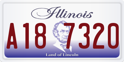IL license plate A187320