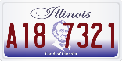IL license plate A187321