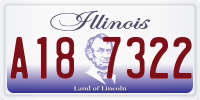 IL license plate A187322