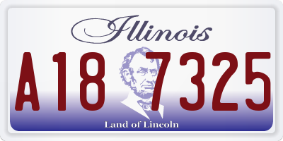 IL license plate A187325