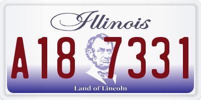 IL license plate A187331