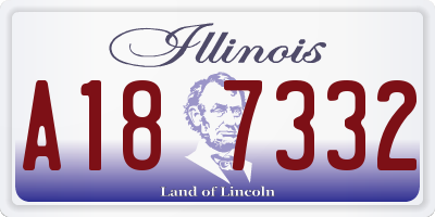 IL license plate A187332