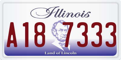 IL license plate A187333