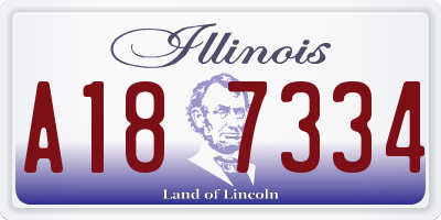 IL license plate A187334