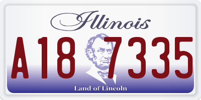 IL license plate A187335