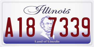 IL license plate A187339
