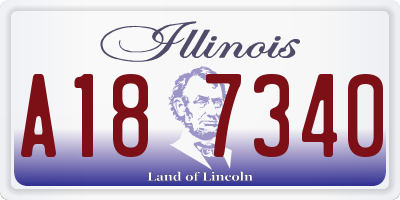 IL license plate A187340