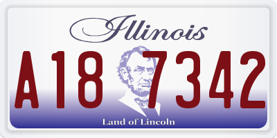 IL license plate A187342
