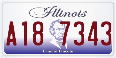 IL license plate A187343