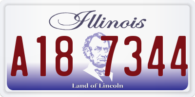 IL license plate A187344