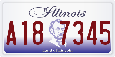 IL license plate A187345