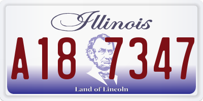 IL license plate A187347