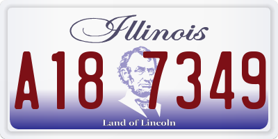 IL license plate A187349