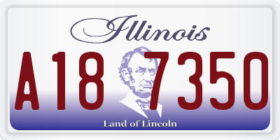 IL license plate A187350