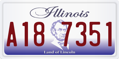 IL license plate A187351