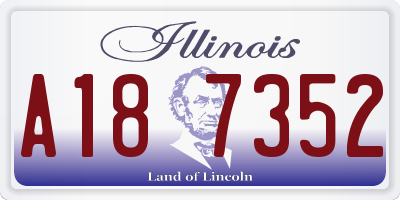 IL license plate A187352