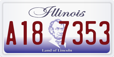 IL license plate A187353