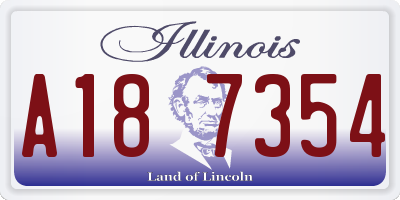 IL license plate A187354