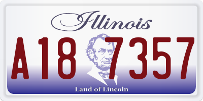 IL license plate A187357