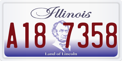 IL license plate A187358