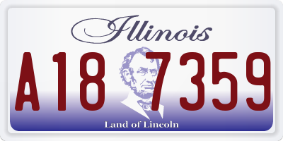 IL license plate A187359