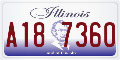 IL license plate A187360