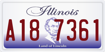 IL license plate A187361