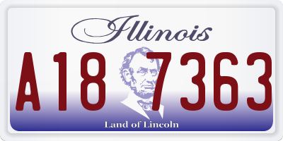 IL license plate A187363