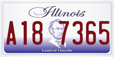 IL license plate A187365