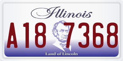 IL license plate A187368