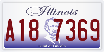 IL license plate A187369