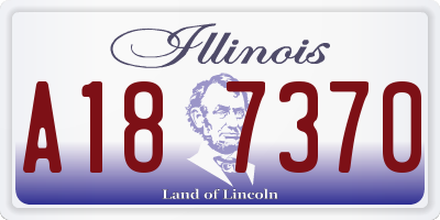 IL license plate A187370