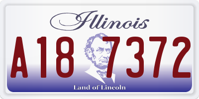 IL license plate A187372