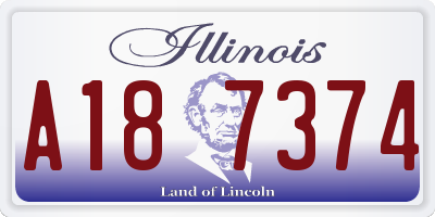 IL license plate A187374