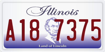 IL license plate A187375