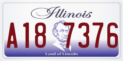 IL license plate A187376