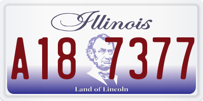 IL license plate A187377