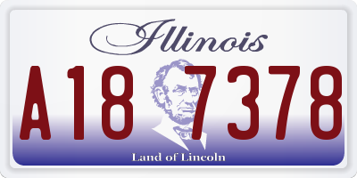 IL license plate A187378