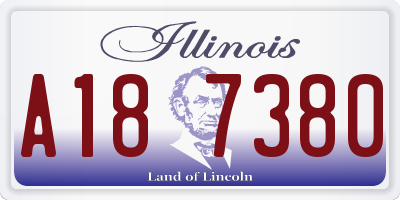 IL license plate A187380