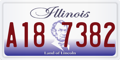 IL license plate A187382