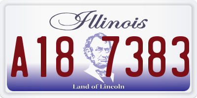 IL license plate A187383