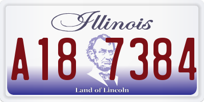 IL license plate A187384