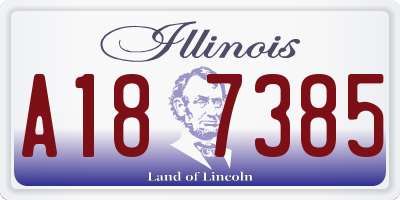 IL license plate A187385