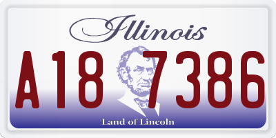 IL license plate A187386