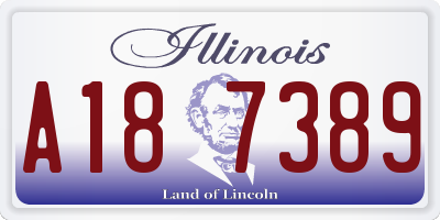 IL license plate A187389