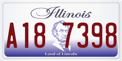IL license plate A187398