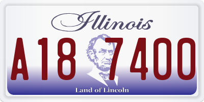 IL license plate A187400
