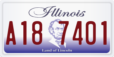 IL license plate A187401