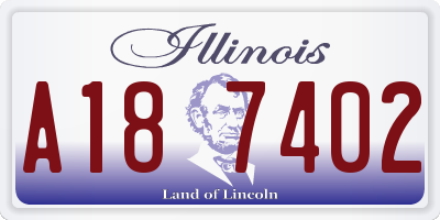 IL license plate A187402